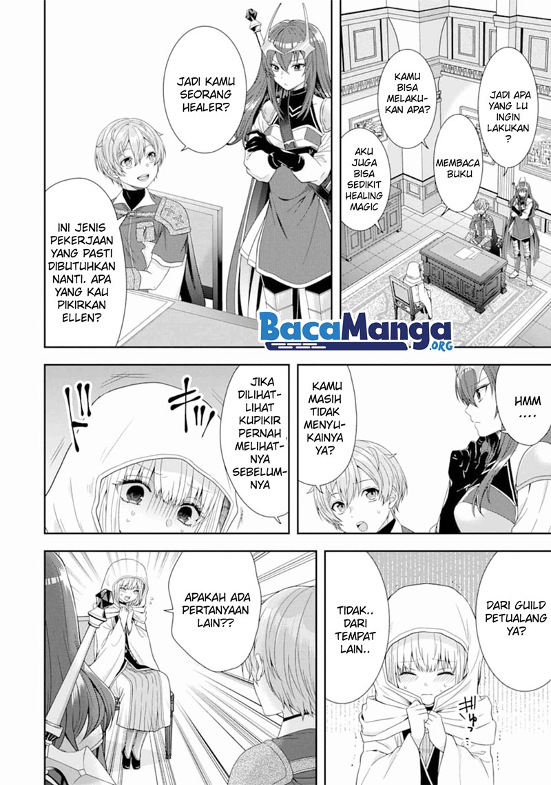 Tensei Ryoushu no Yuuryou Kaitaku: Zensei no Kioku o Ikashite White ni Tsutometara, Yuunou na Jinzai ga Atsumari Sugimashita Chapter 02.1 Bahasa Indonesia