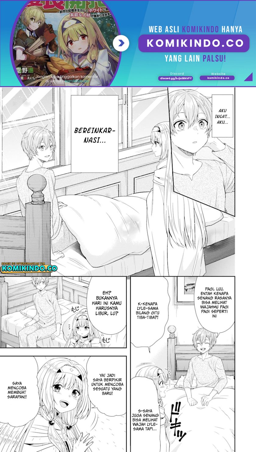Tensei Ryoushu no Yuuryou Kaitaku: Zensei no Kioku o Ikashite White ni Tsutometara, Yuunou na Jinzai ga Atsumari Sugimashita chapter 4
