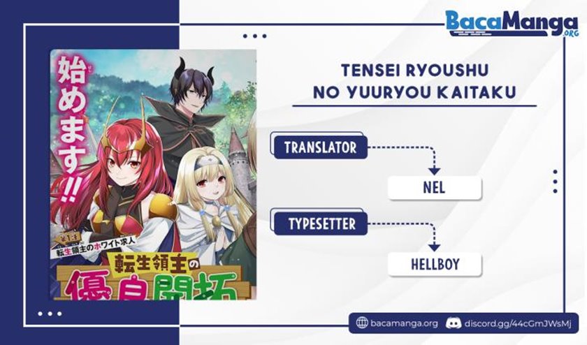 Tensei Ryoushu no Yuuryou Kaitaku: Zensei no Kioku o Ikashite White ni Tsutometara, Yuunou na Jinzai ga Atsumari Sugimashita Chapter 14.2 Bahasa Indonesia