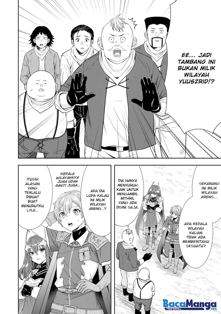 Tensei Ryoushu no Yuuryou Kaitaku: Zensei no Kioku o Ikashite White ni Tsutometara, Yuunou na Jinzai ga Atsumari Sugimashita Chapter 14.2 Bahasa Indonesia