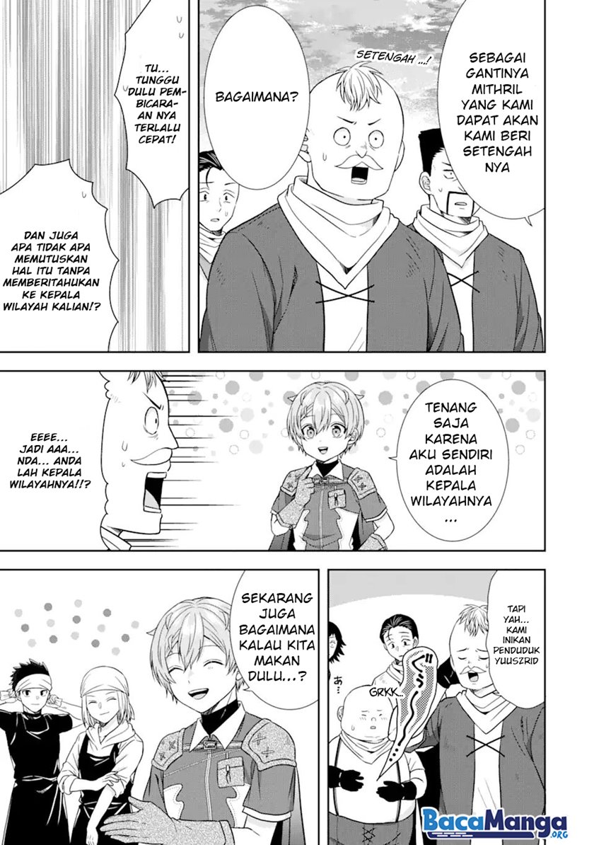 Tensei Ryoushu no Yuuryou Kaitaku: Zensei no Kioku o Ikashite White ni Tsutometara, Yuunou na Jinzai ga Atsumari Sugimashita Chapter 14.2 Bahasa Indonesia