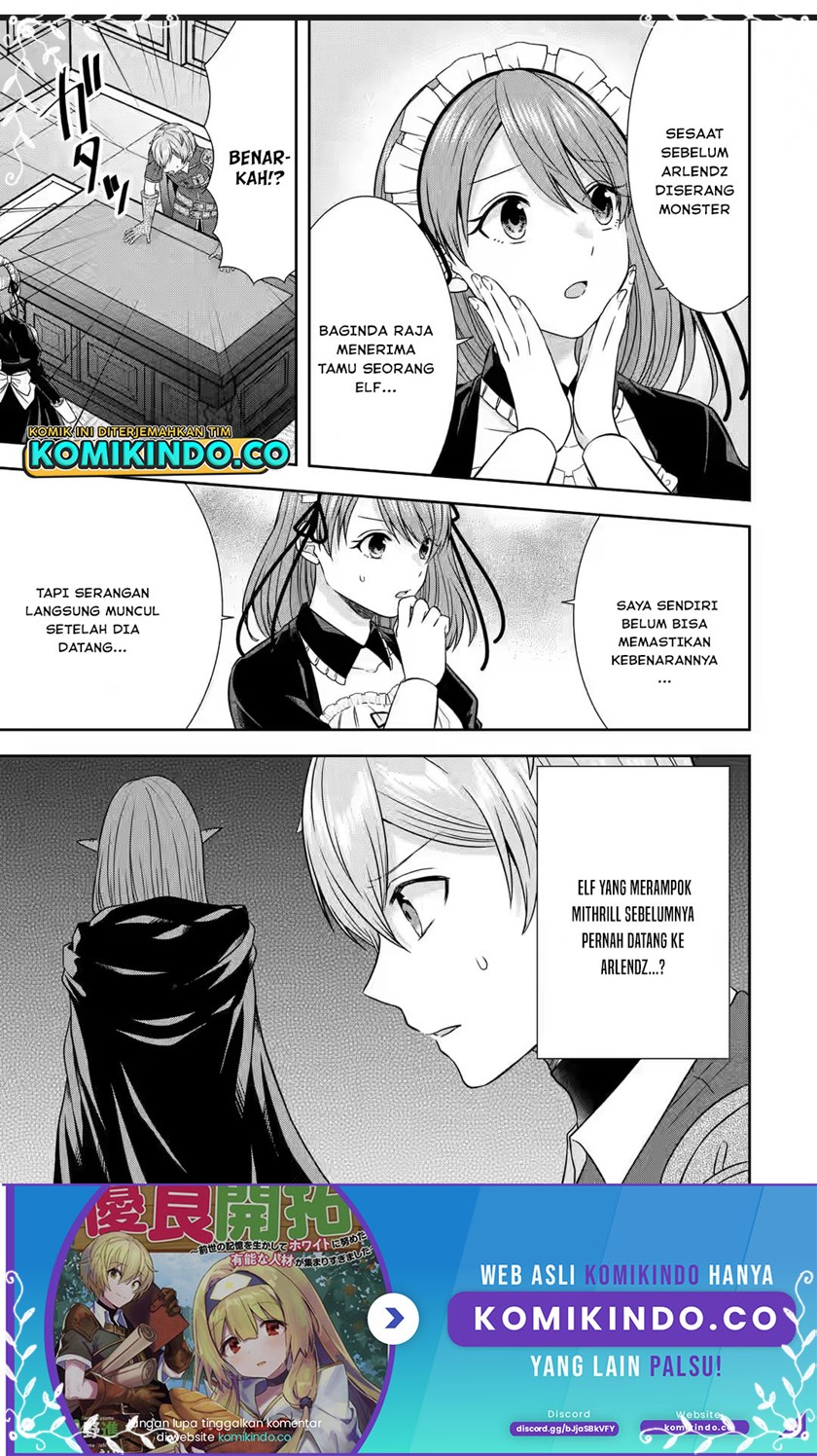 Tensei Ryoushu no Yuuryou Kaitaku: Zensei no Kioku o Ikashite White ni Tsutometara, Yuunou na Jinzai ga Atsumari Sugimashita Chapter 24.1 Bahasa Indonesia