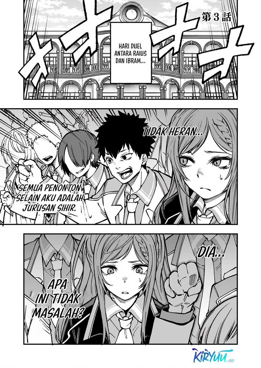 Umarekawatta Kensei Kenshi ga Reiguu sareru Majutsu Shijou Shugi no Gakuen de Musou suru Chapter 03 Bahasa Indonesia
