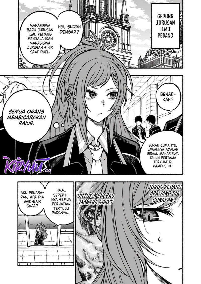 Umarekawatta Kensei Kenshi ga Reiguu sareru Majutsu Shijou Shugi no Gakuen de Musou suru chapter 4