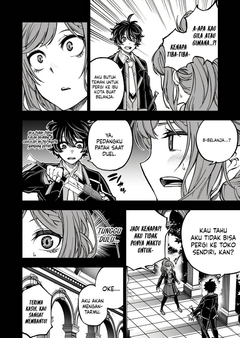 Umarekawatta Kensei Kenshi ga Reiguu sareru Majutsu Shijou Shugi no Gakuen de Musou suru chapter 4
