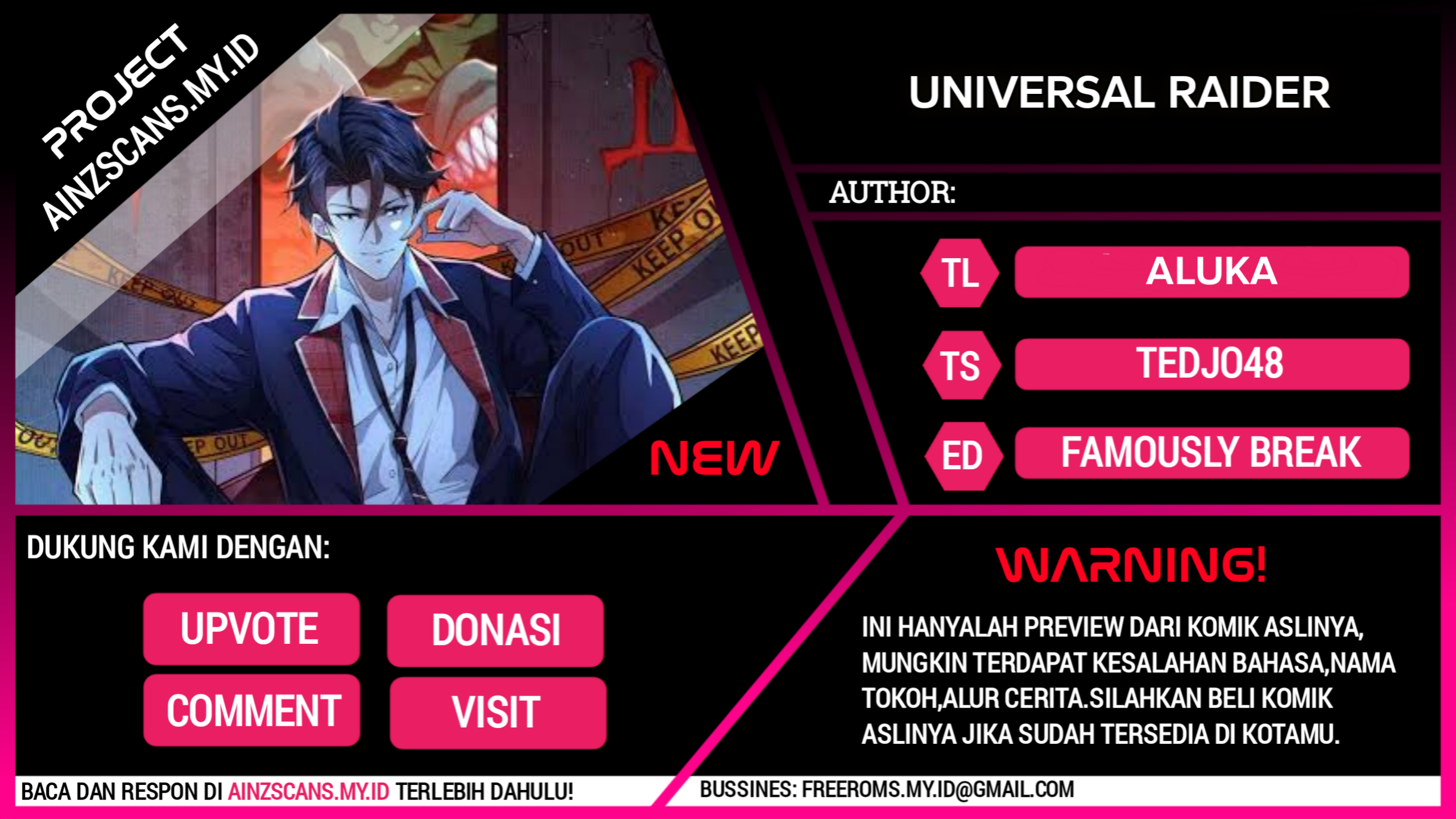 Universal Raider Chapter 18 Bahasa Indonesia