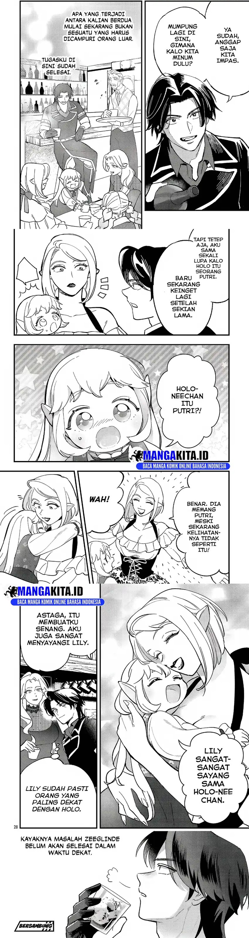 Urenokori no Dorei Elf wo Hirotta no de, Musume ni suru Koto ni shita Chapter 17.2 Bahasa Indonesia