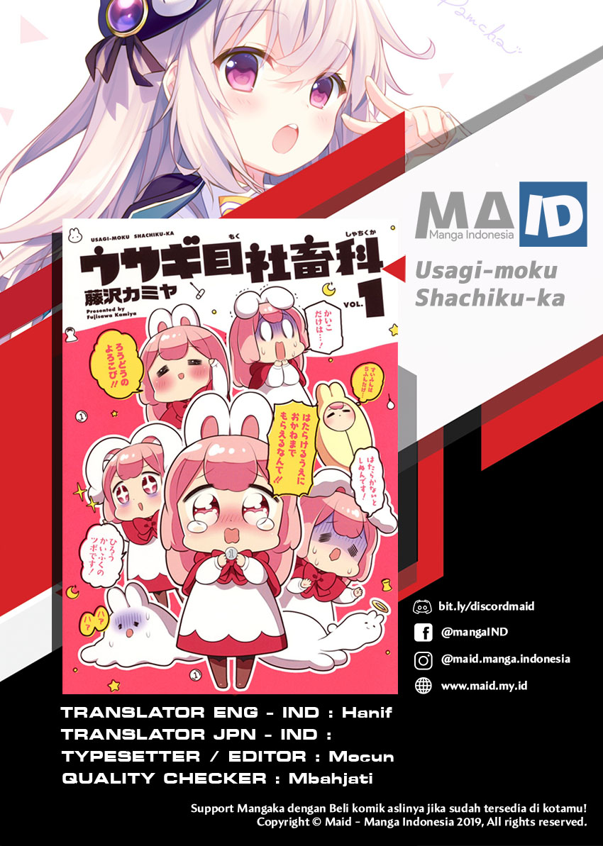 Usagi-moku Shachiku-ka Chapter 06 Bahasa Indonesia
