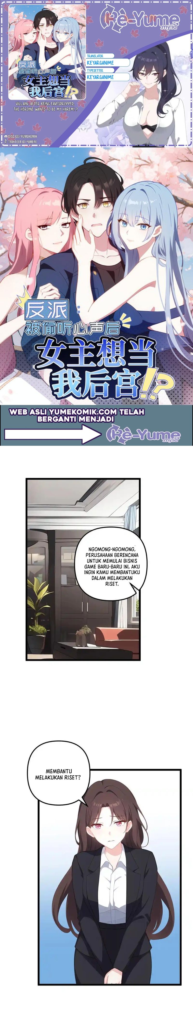 Villain: After Being Eavesdropped, The Heroine Wants To Be My Harem!? Chapter 43 Bahasa Indonesia