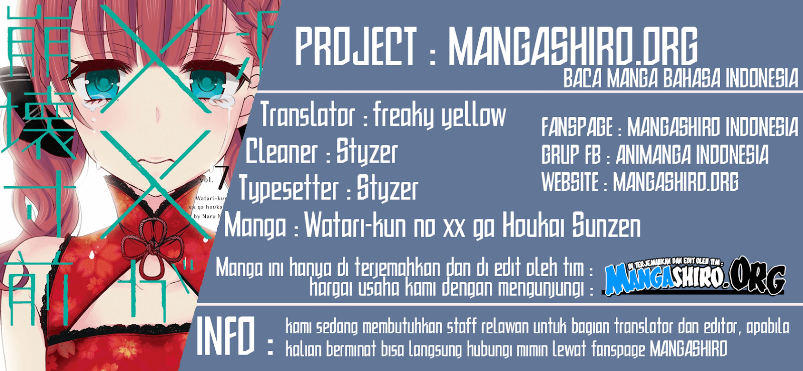 Watari-kun no xx ga Houkai Sunzen Chapter 38 Bahasa Indonesia