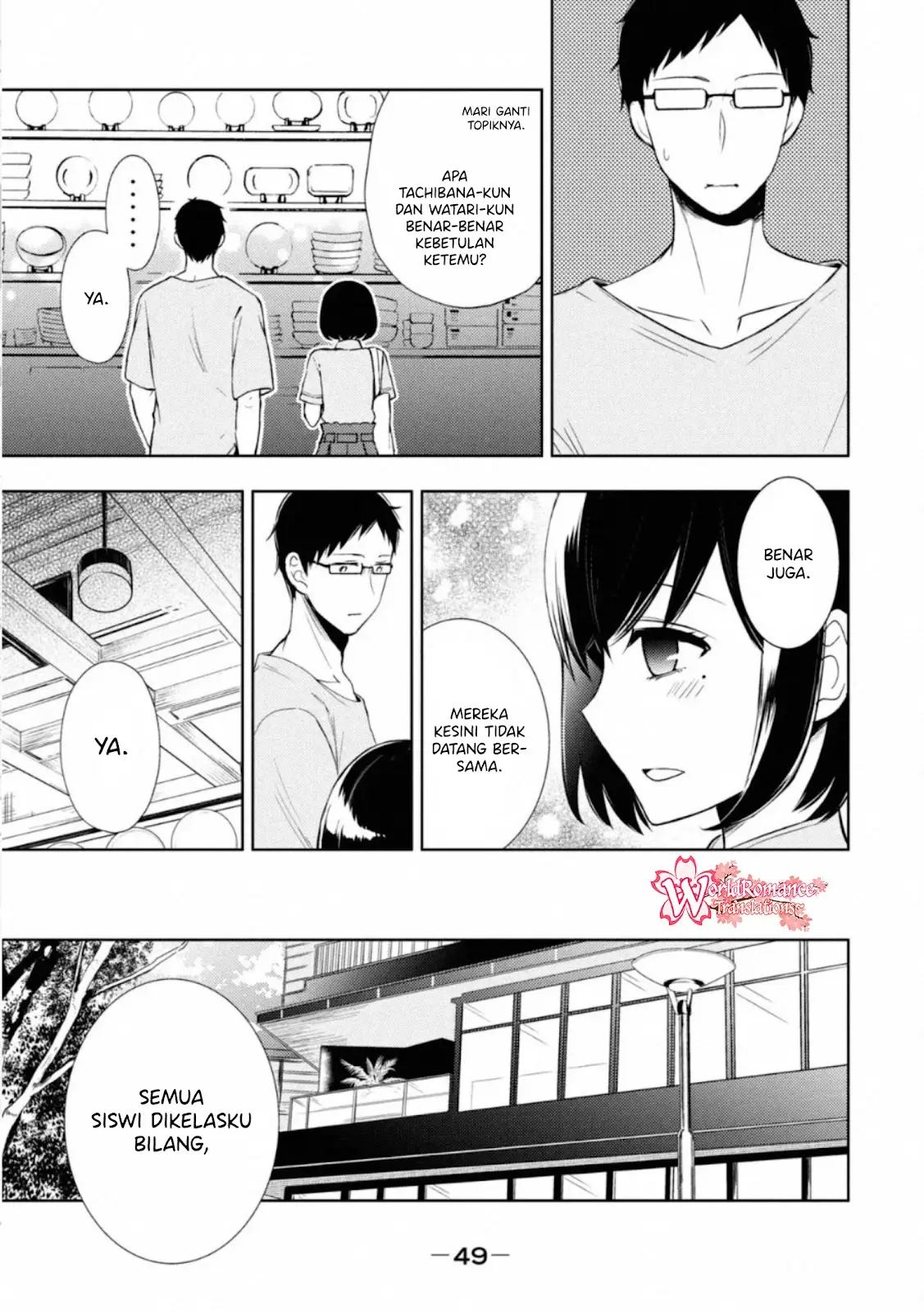 Watari-kun no xx ga Houkai Sunzen Chapter 54 Bahasa Indonesia