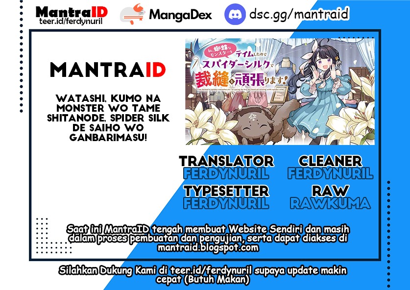 Watashi Kumo na Monster wo Tame Shitanode Chapter 01 Bahasa Indonesia