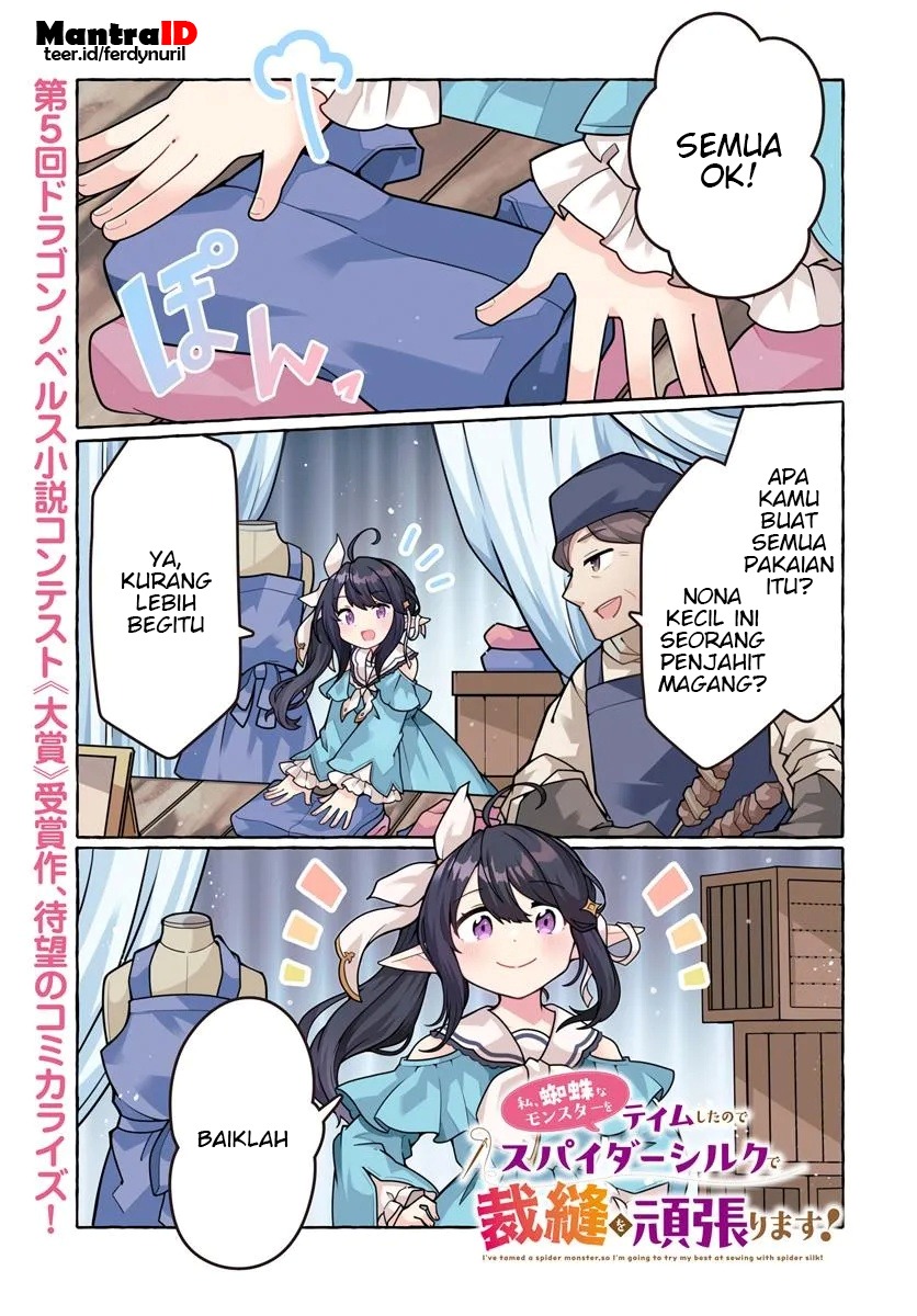 Watashi Kumo na Monster wo Tame Shitanode Chapter 01 Bahasa Indonesia