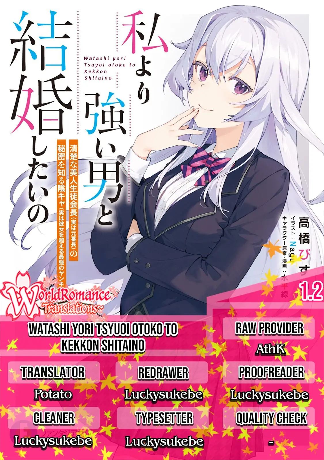 Watashi Yori Tsuyoi Otoko to Kekkon Shitaino chapter 1