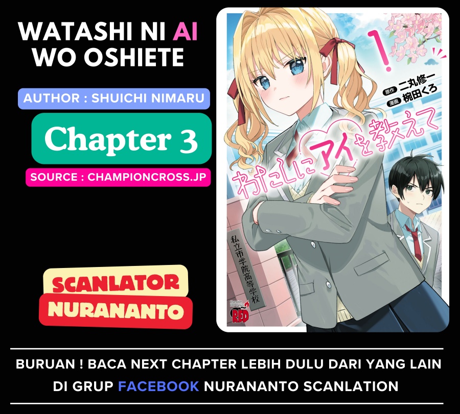 Watashi ni Ai wo Oshiete Chapter 03 Bahasa Indonesia