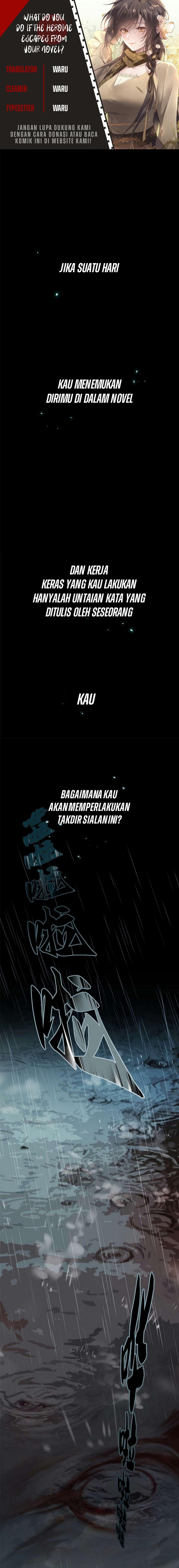 What Do You Do If the Heroine Escapes From Your Novel Chapter 01 Bahasa Indonesia