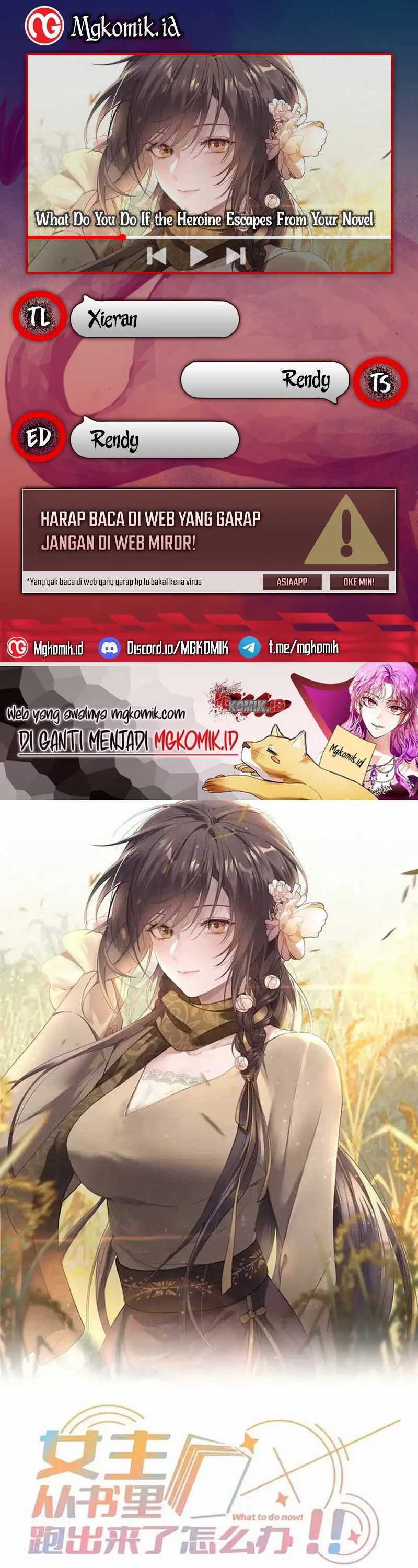 What Do You Do If the Heroine Escapes From Your Novel Chapter 61 Bahasa Indonesia