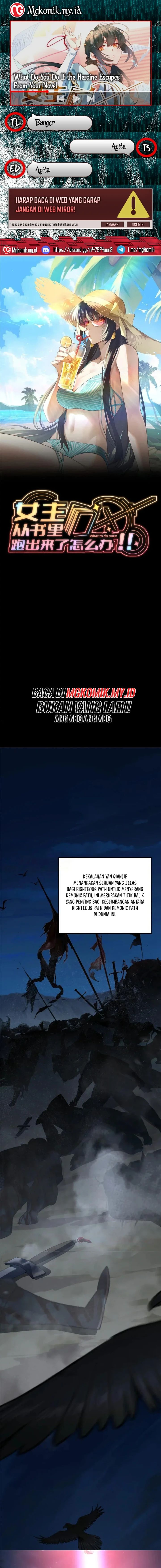 What Do You Do If the Heroine Escapes From Your Novel Chapter 109 Bahasa Indonesia