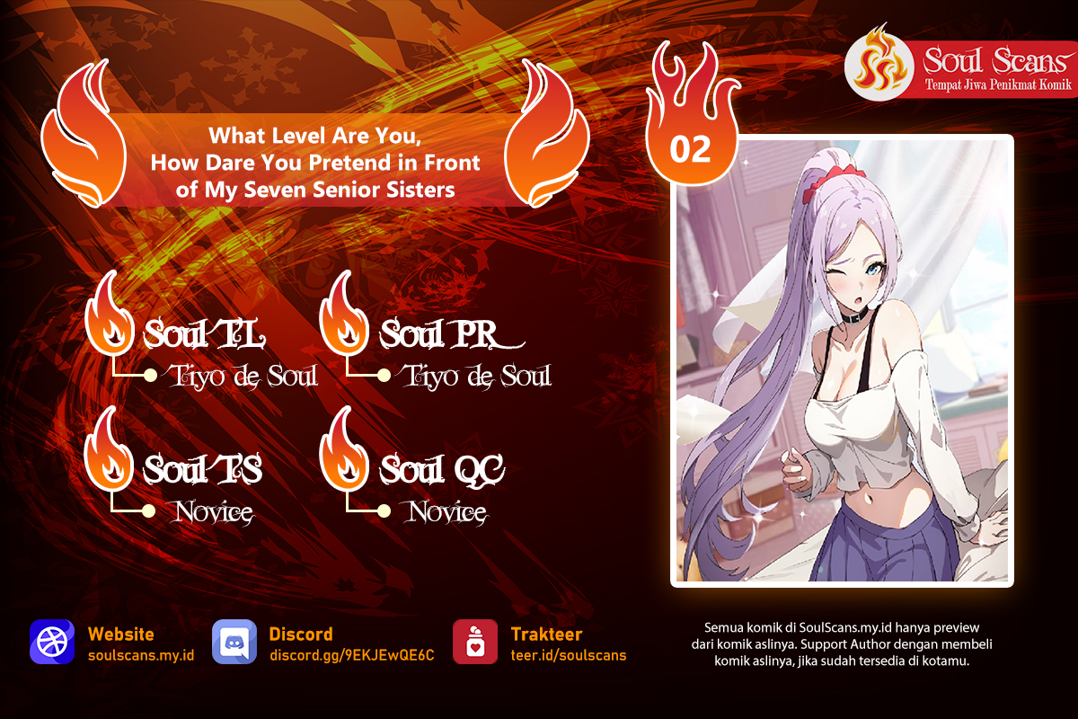 What Level Are You, How Dare You Pretend in Front of My Seven Senior Sisters Chapter 02 Bahasa Indonesia