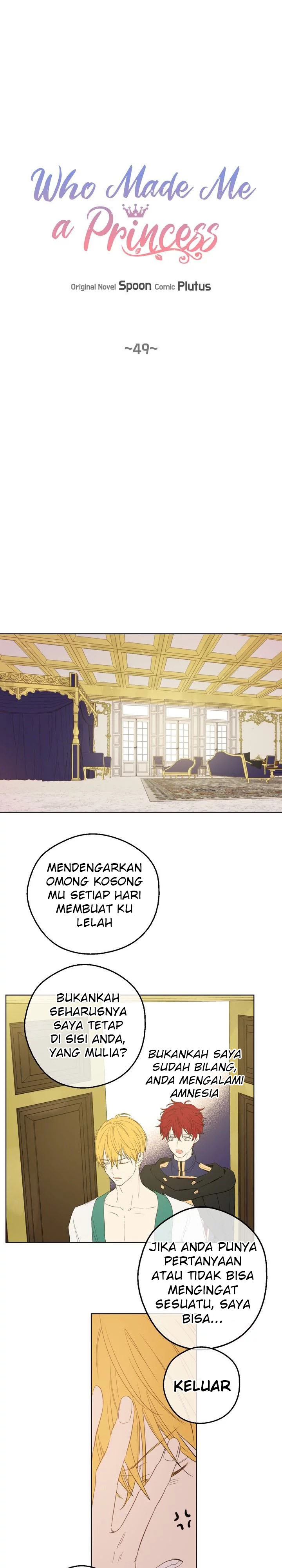 Who Made Me a Princess Chapter 49 Bahasa Indonesia