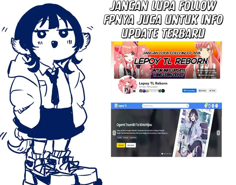 Wolf Falls in Love with Moon (Ookami wa Tsuki) Chapter 41 Bahasa Indonesia