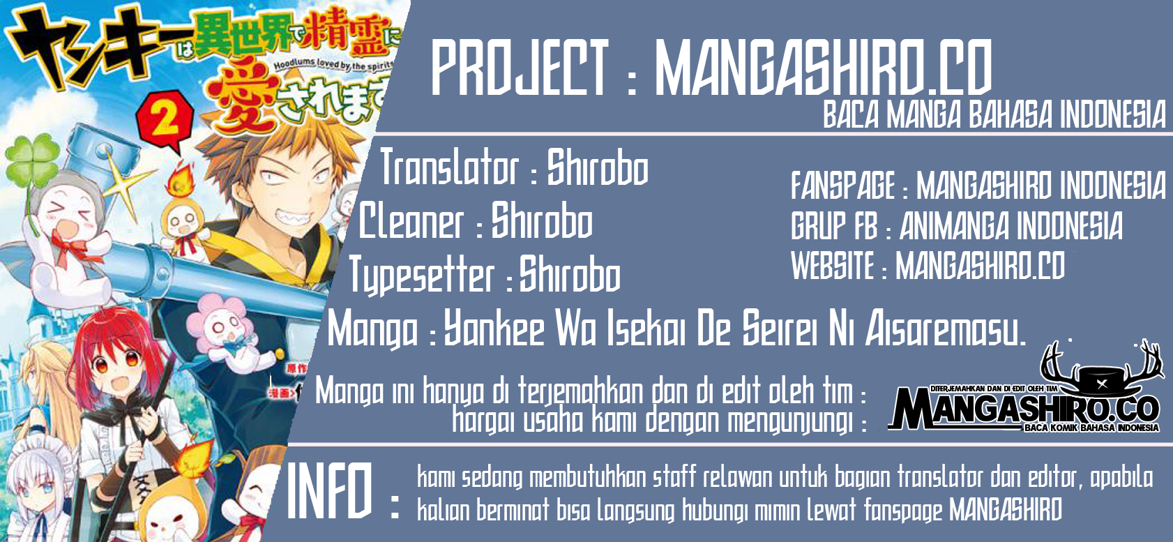 Yankee wa Isekai de Seirei ni Aisaremasu Chapter 28 Bahasa Indonesia