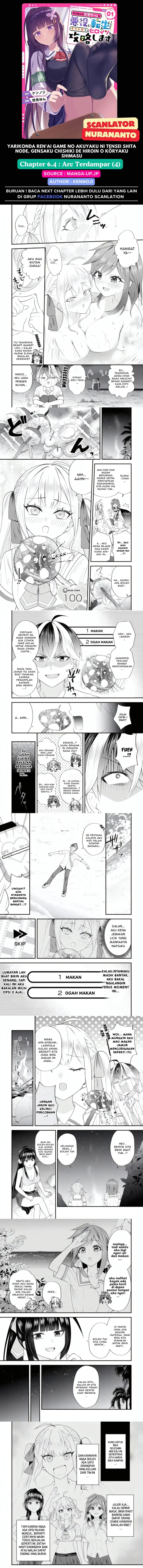 Yarikonda ren’ai game no akuyaku ni tensei shita node, gensaku chishiki de hiroin o kōryaku shimasu Chapter 06.4 Bahasa Indonesia