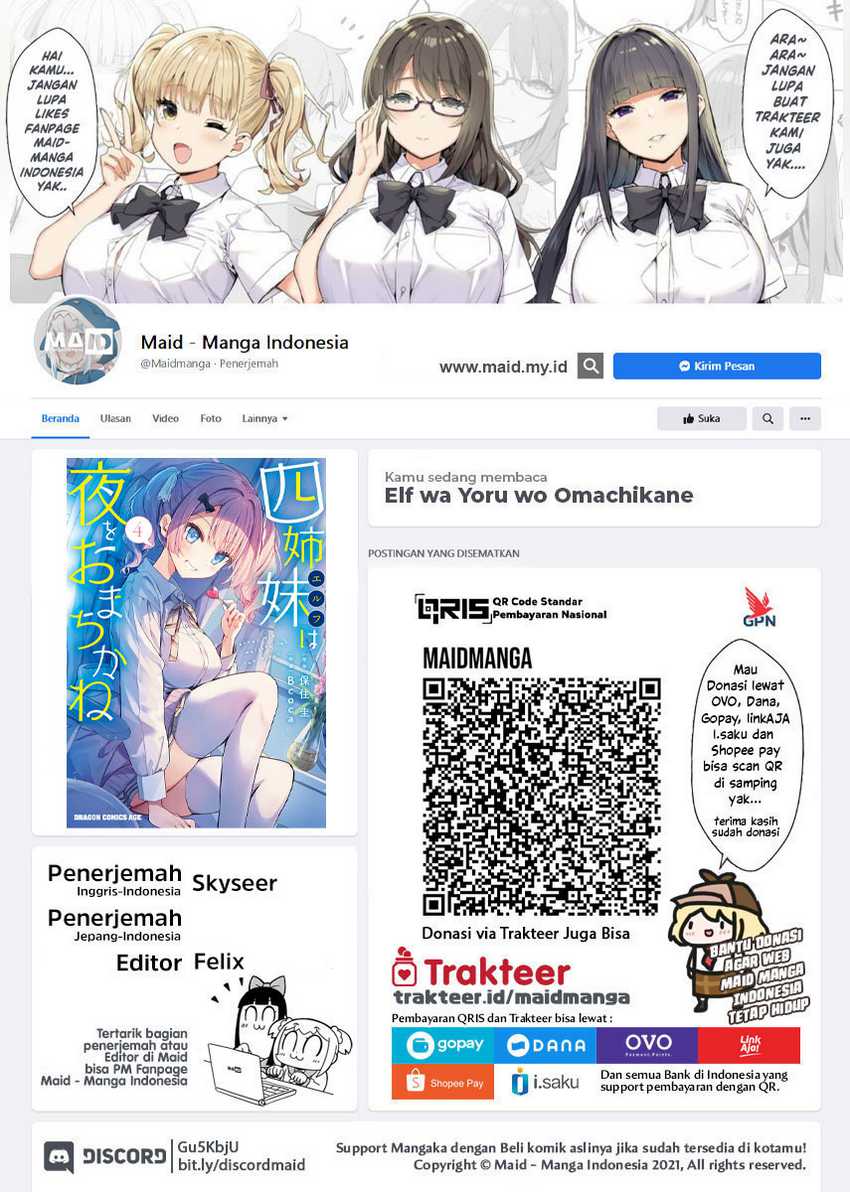 Yonshimai wa Yoru wo Omachikane (Elf wa Yoru wo Omachikane) chapter 23