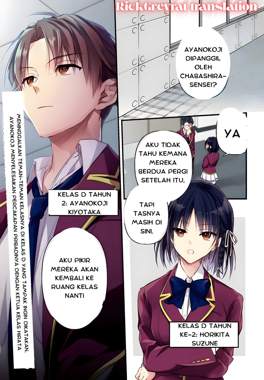 Youkoso Jitsuryoku Shijou Shugi no Kyoushitsu e 2-nensei-hen 2nd Stage Chapter 01.1 Bahasa Indonesia