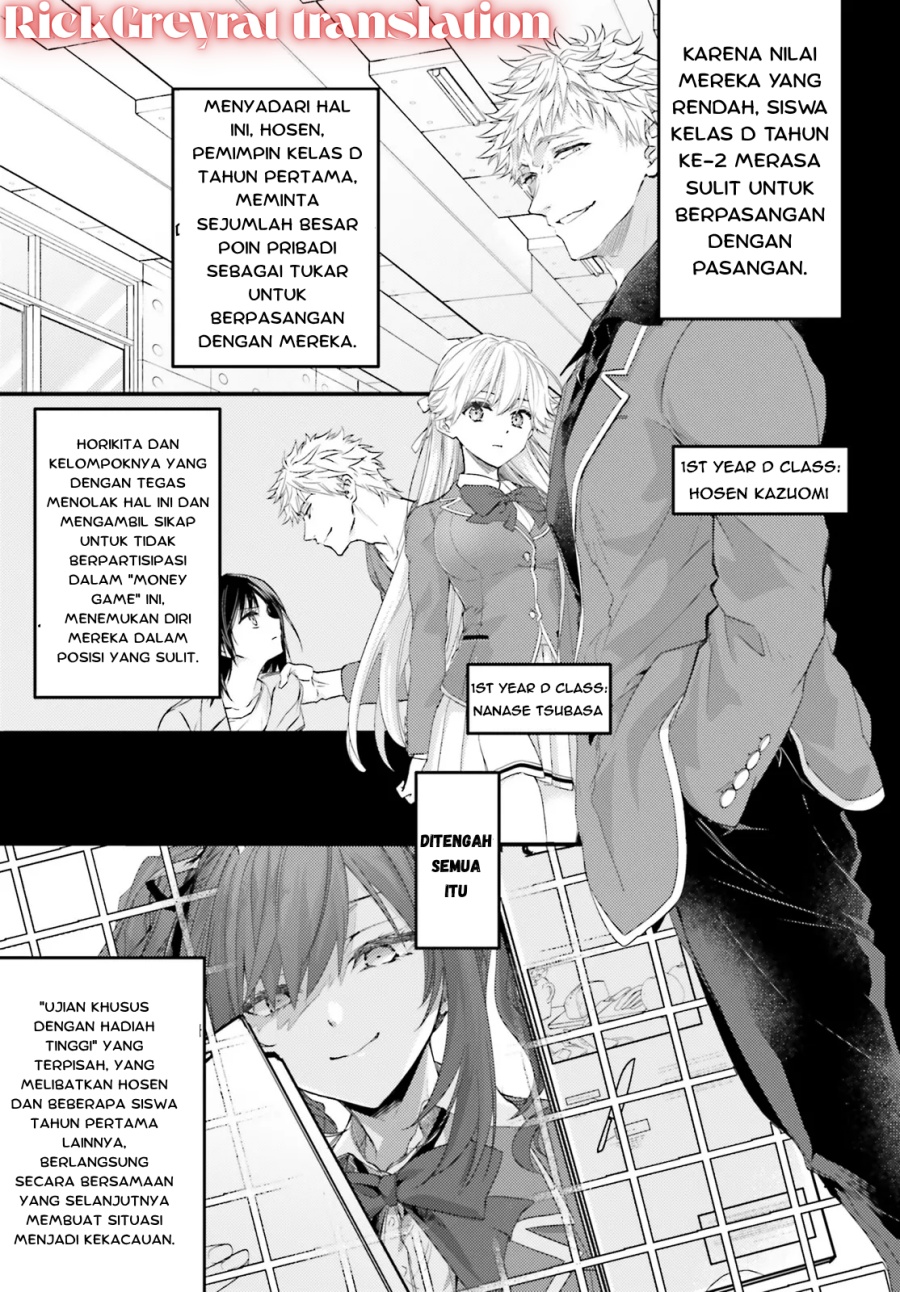 Youkoso Jitsuryoku Shijou Shugi no Kyoushitsu e 2-nensei-hen 2nd Stage Chapter 01.1 Bahasa Indonesia
