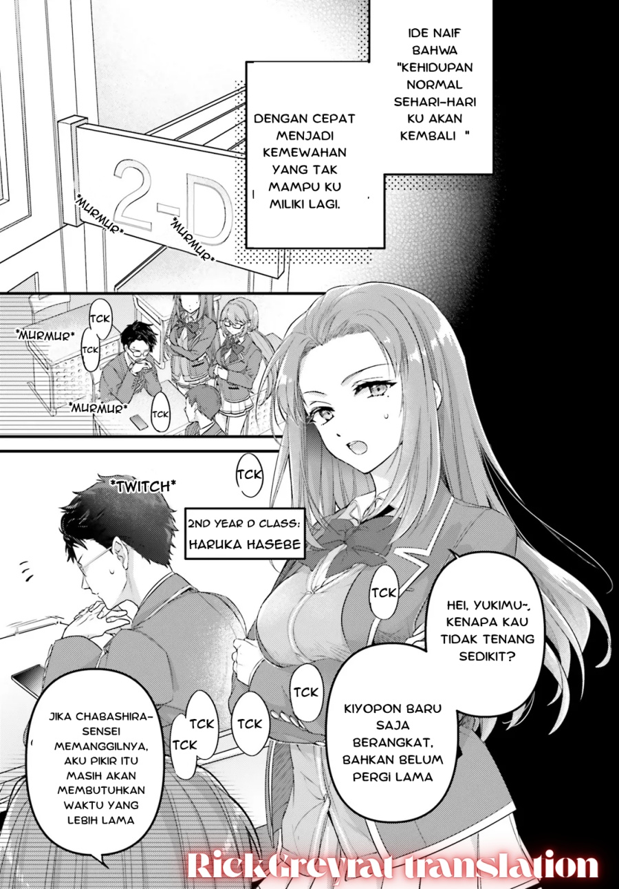 Youkoso Jitsuryoku Shijou Shugi no Kyoushitsu e 2-nensei-hen 2nd Stage Chapter 01.1 Bahasa Indonesia