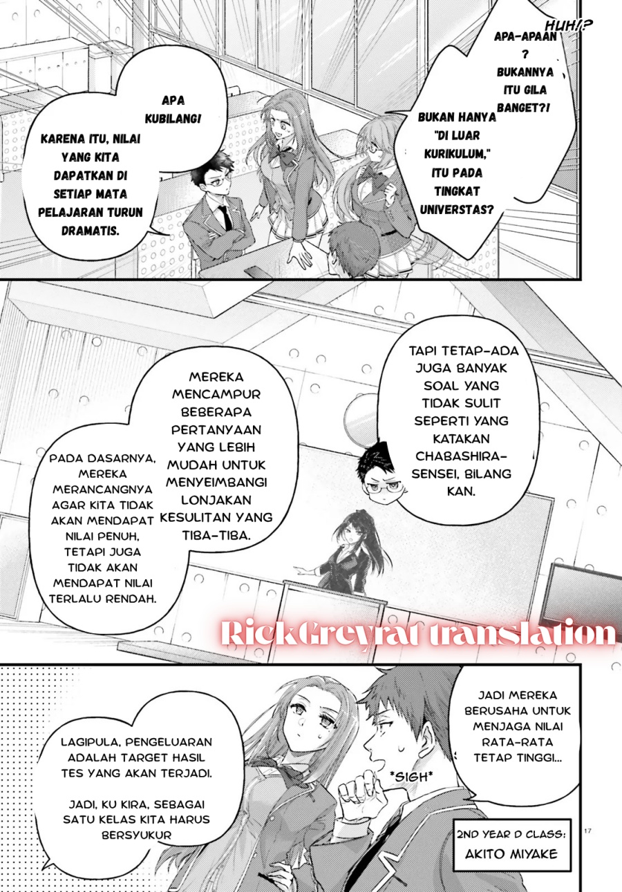 Youkoso Jitsuryoku Shijou Shugi no Kyoushitsu e 2-nensei-hen 2nd Stage chapter 1