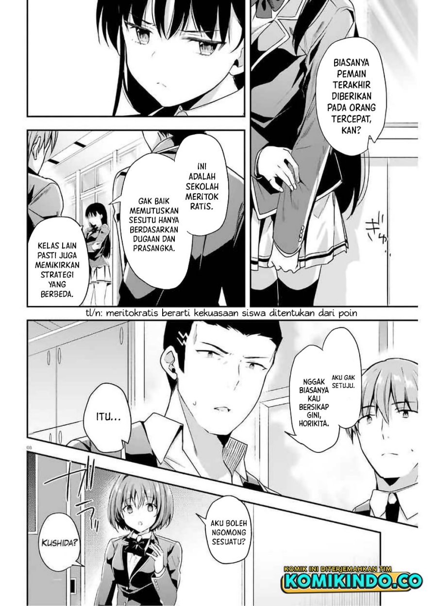Youkoso Jitsuryoku Shijou Shugi no Kyoushitsu e chapter 63