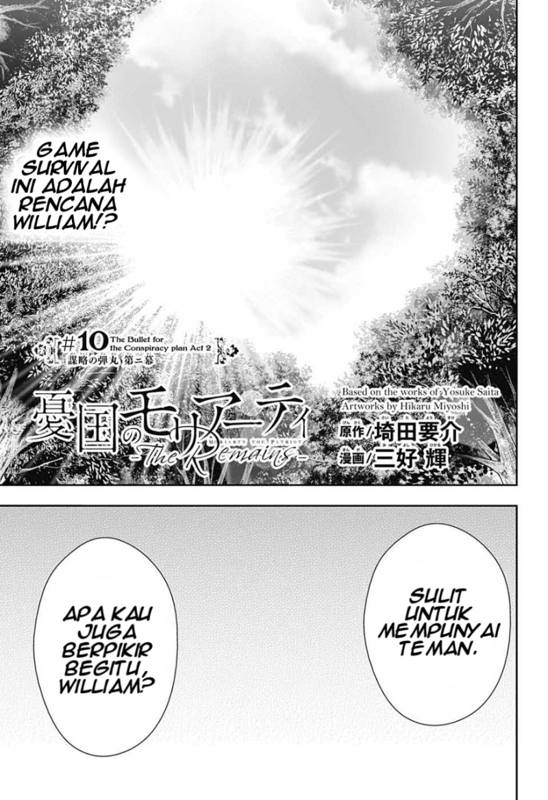 Yuukoku no Moriarty Chapter 10 Bahasa Indonesia